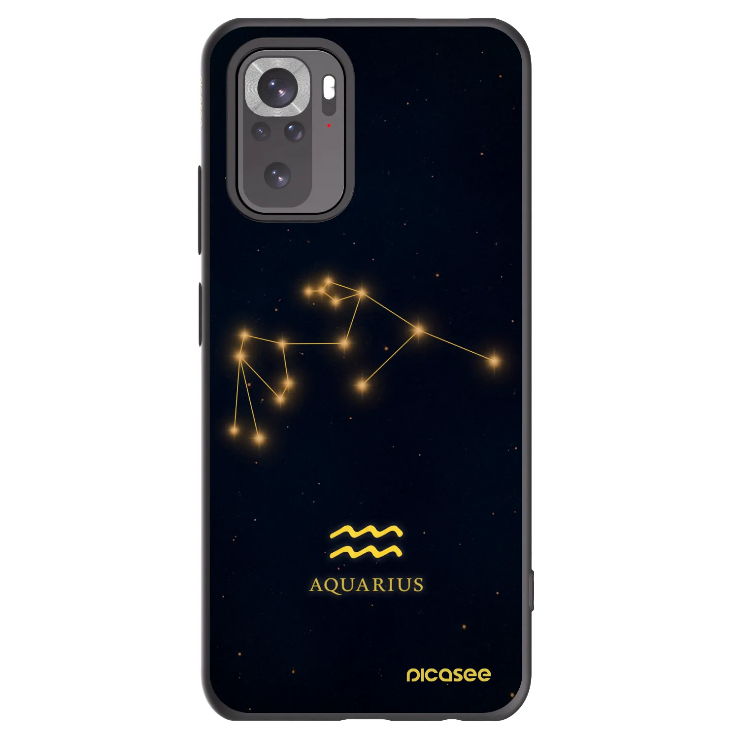 Picasee silikonový černý obal pro Xiaomi Redmi Note 10 - AQUARIUS