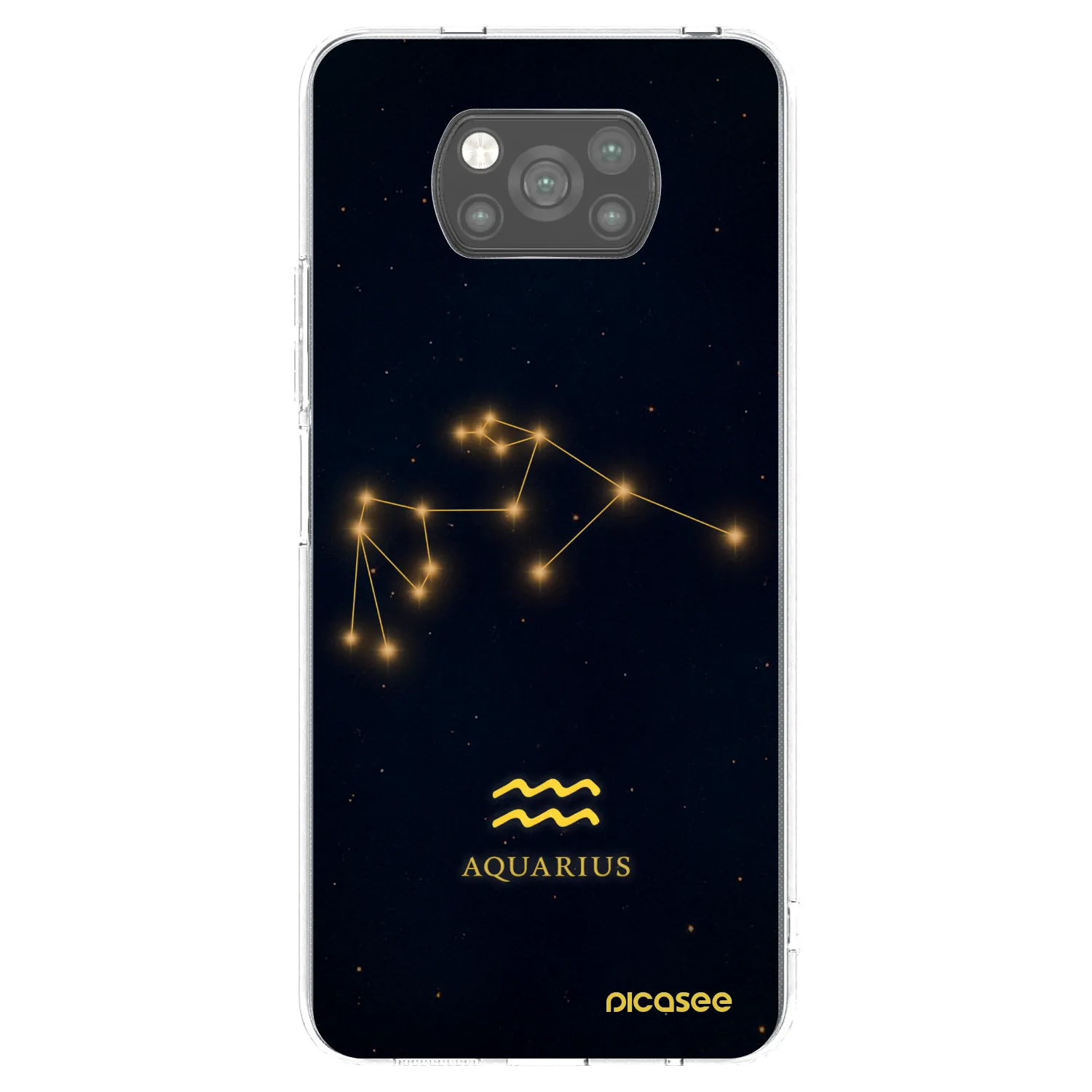 Picasee silikonový černý obal pro Xiaomi Poco X3 Pro - AQUARIUS