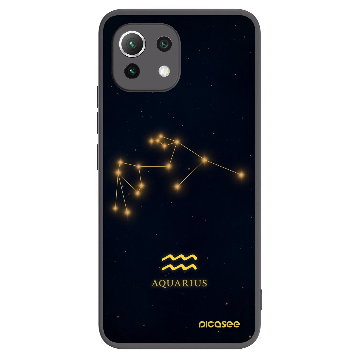 Picasee silikonový černý obal pro Xiaomi Mi 11 Lite - AQUARIUS