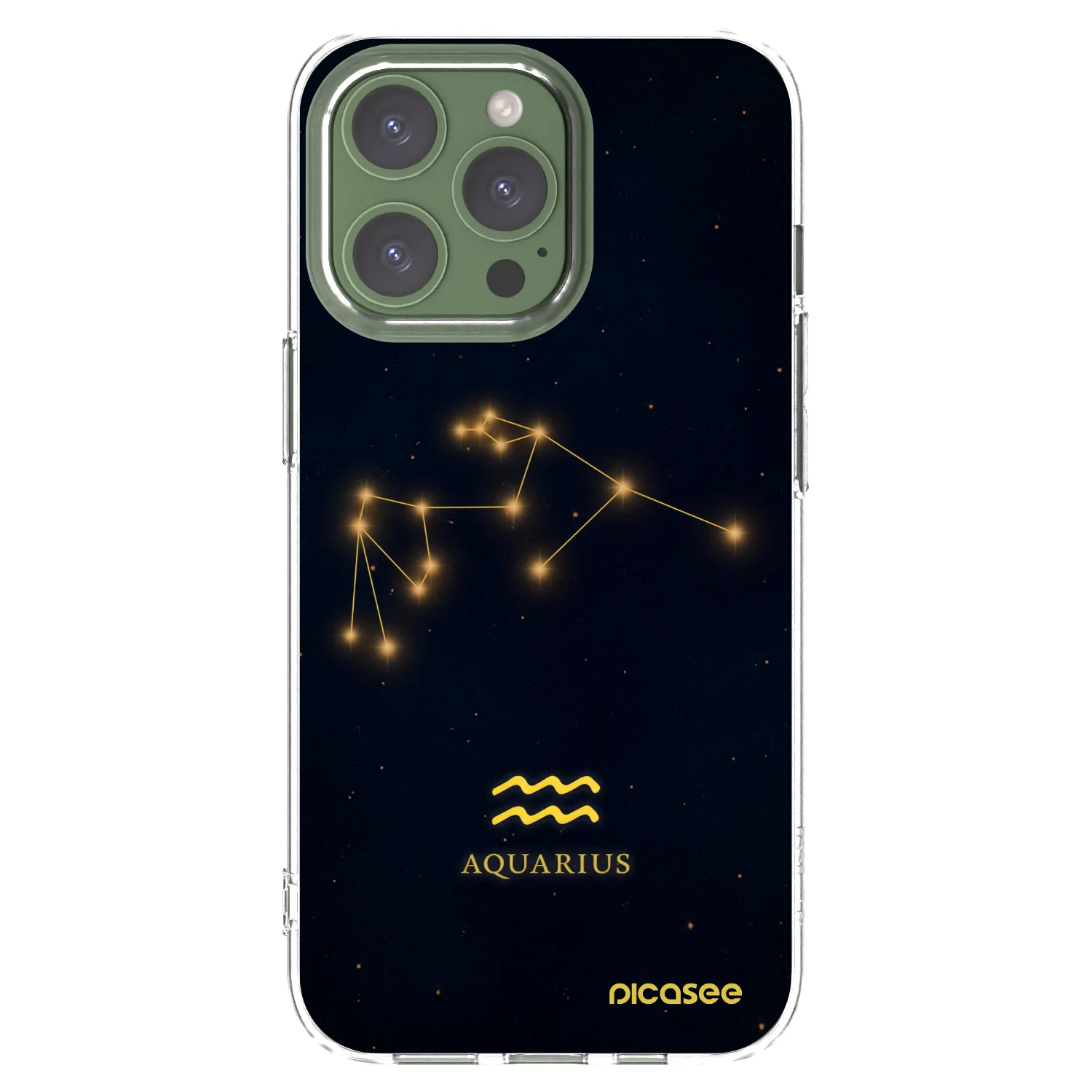 Picasee silikonový průhledný obal pro Apple iPhone 13 Pro - AQUARIUS