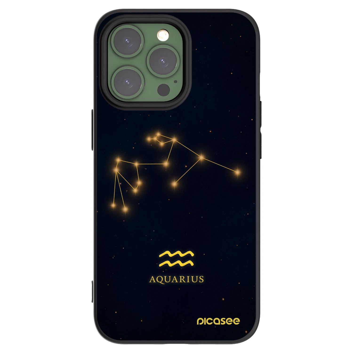 Picasee silikonový černý obal pro Apple iPhone 13 Pro - AQUARIUS