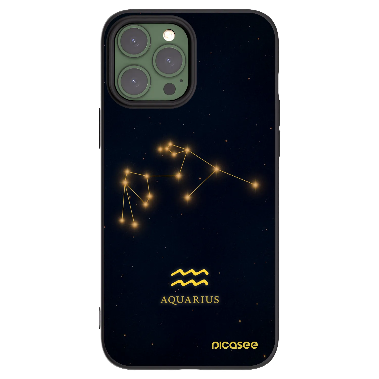 Picasee silikonový černý obal pro Apple iPhone 13 Pro Max - AQUARIUS