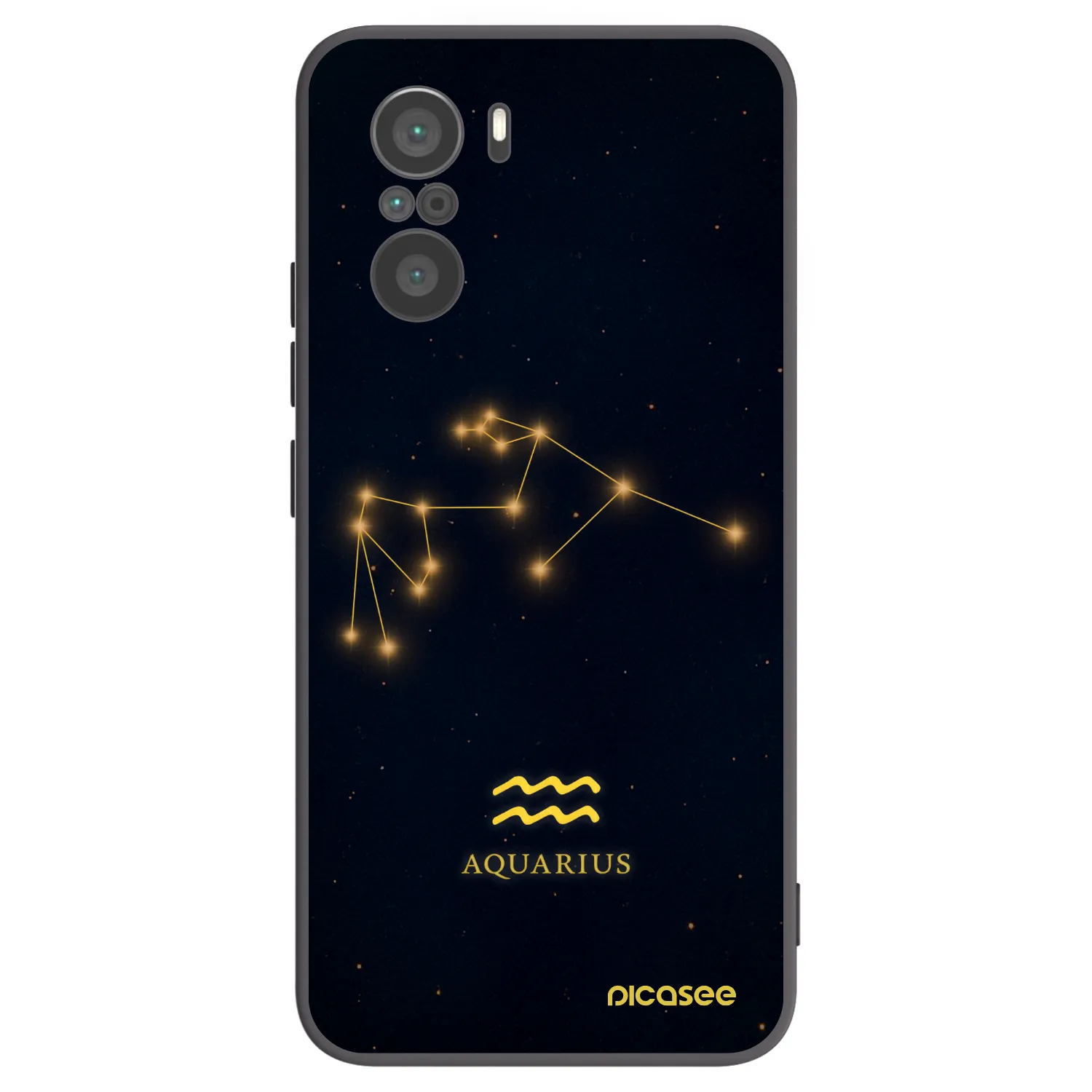 Picasee silikonový černý obal pro Xiaomi Poco F3 - AQUARIUS