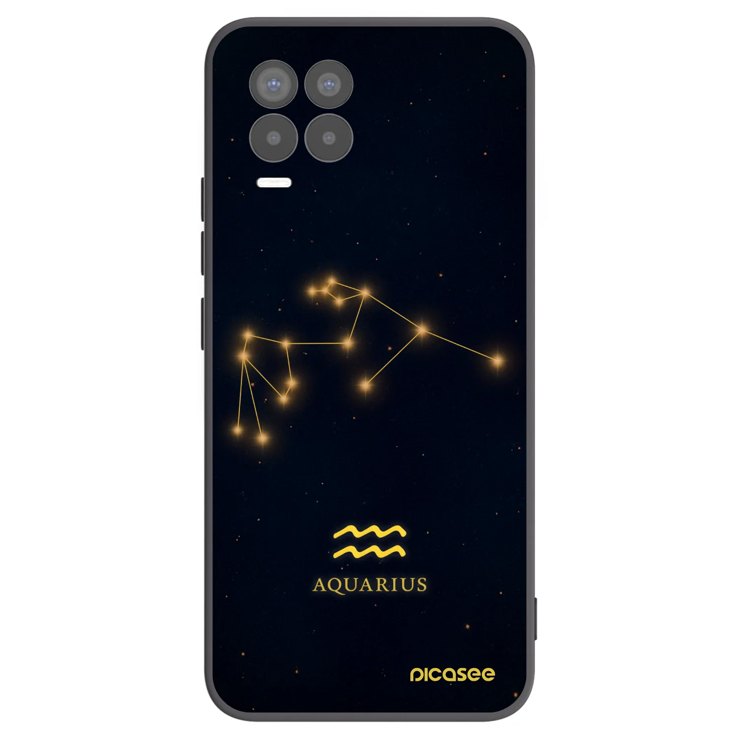 Picasee silikonový černý obal pro Realme 8 Pro - AQUARIUS