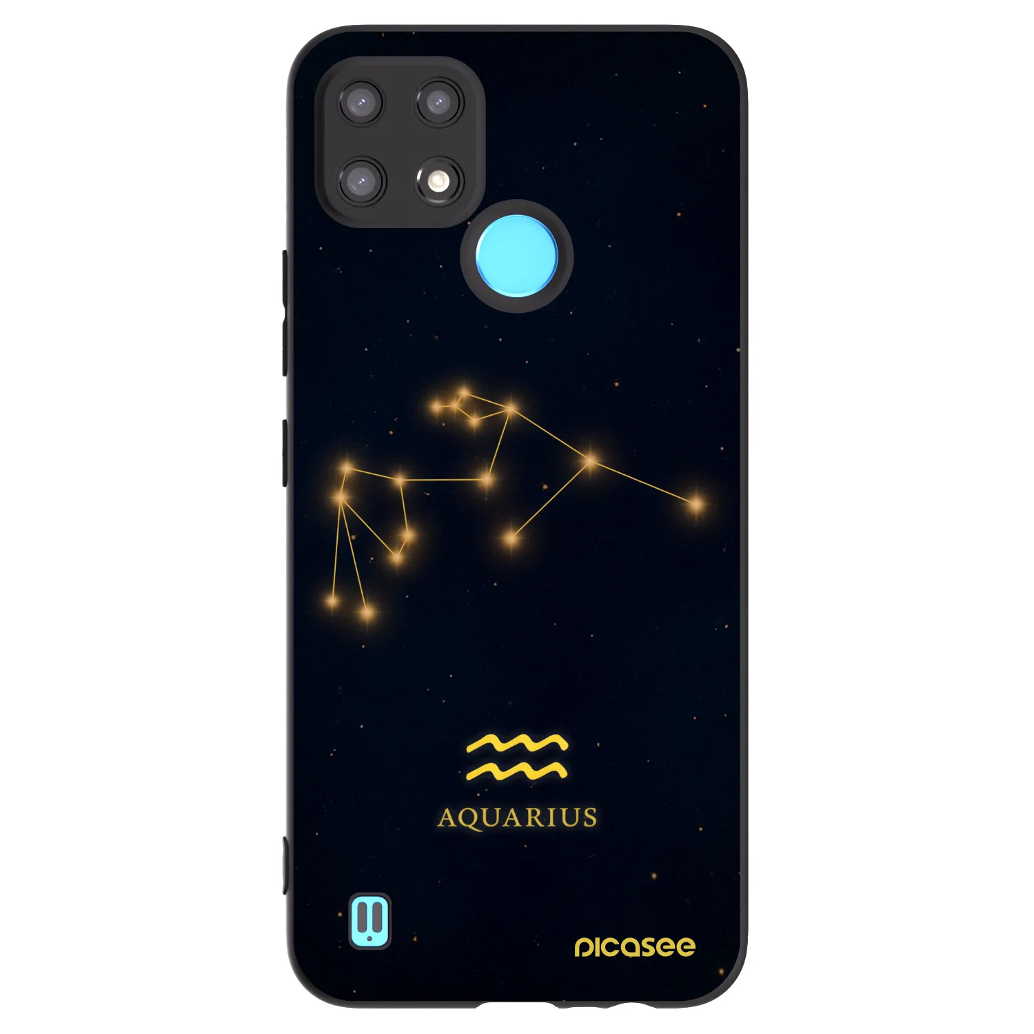 Picasee silikonový černý obal pro Realme C21 - AQUARIUS