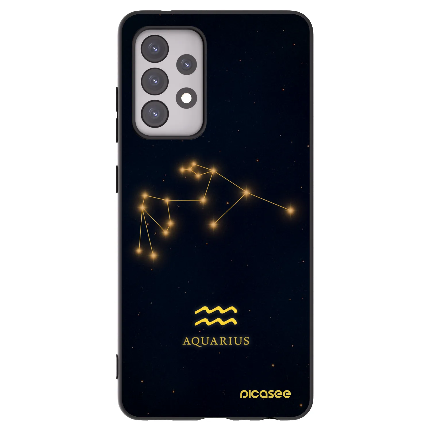 Picasee silikonový černý obal pro Samsung Galaxy A52s 5G A528B - AQUARIUS