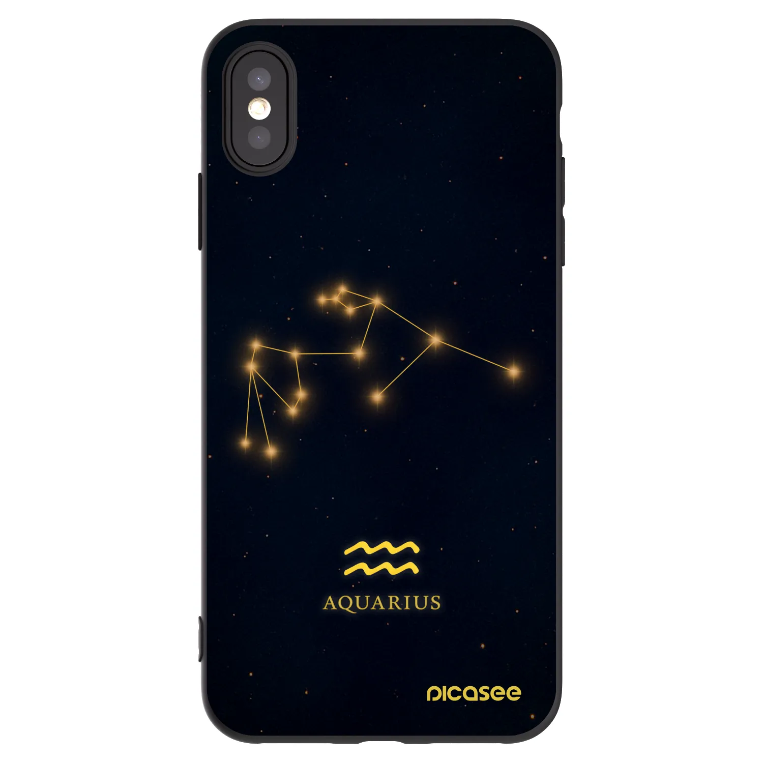 Picasee silikonový černý obal pro Apple iPhone XS Max - AQUARIUS