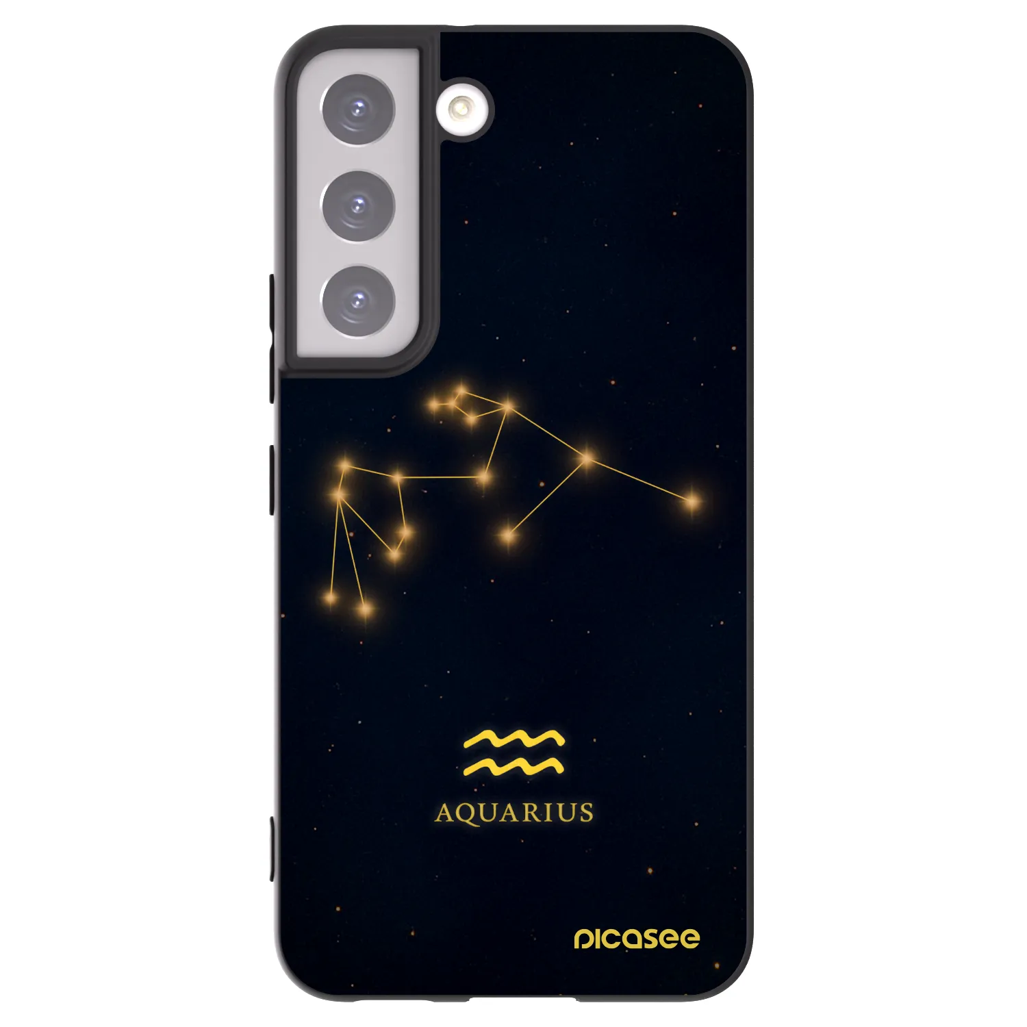 Picasee silikonový černý obal pro Samsung Galaxy S22 5G - AQUARIUS