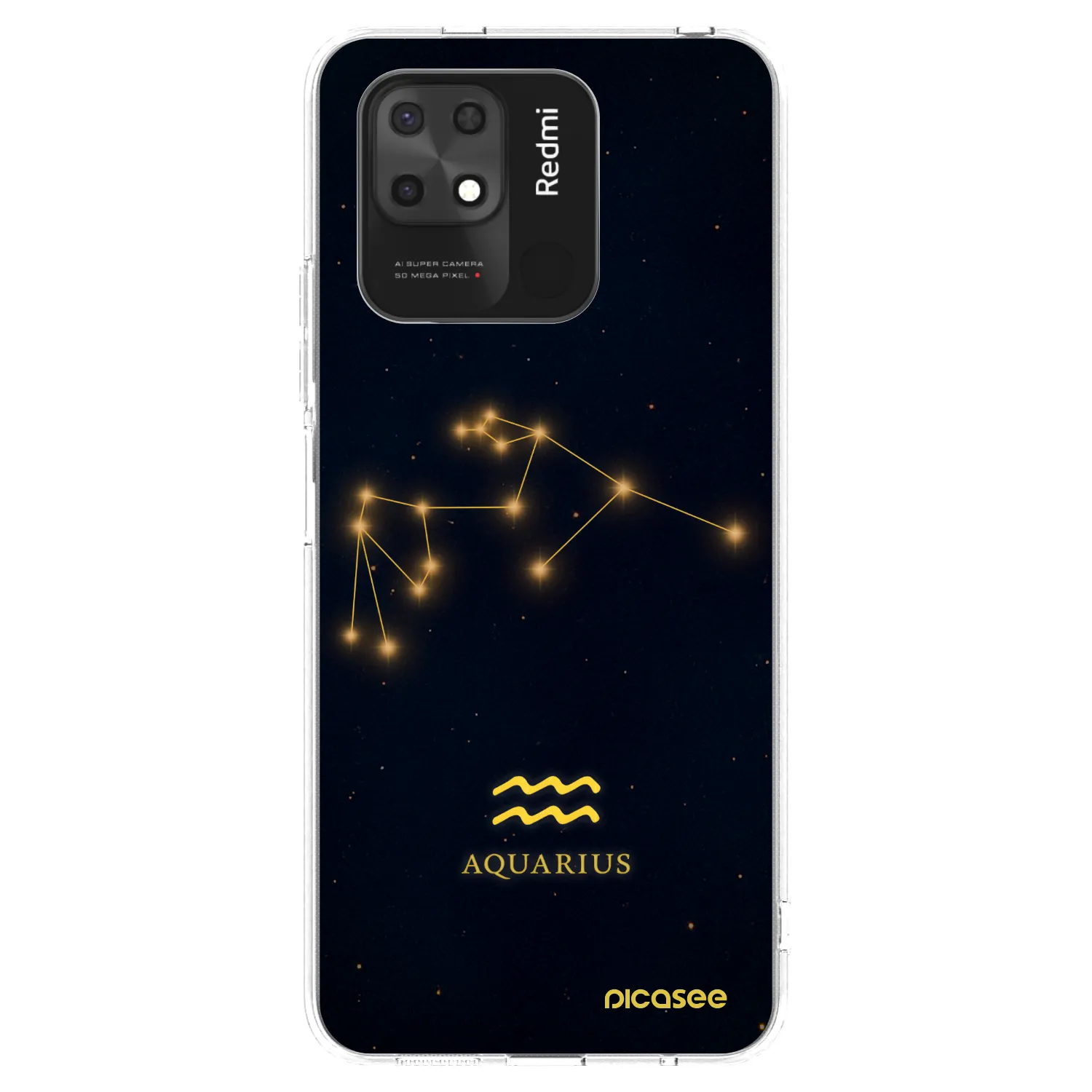 Picasee silikonový průhledný obal pro Xiaomi Redmi 10C - AQUARIUS
