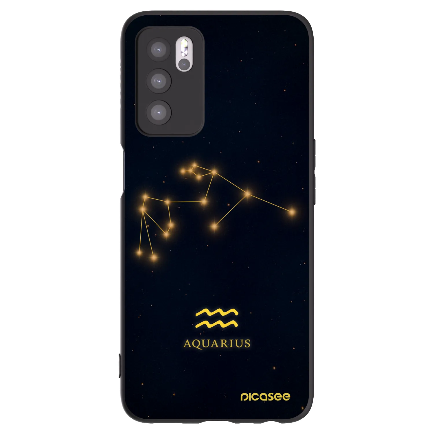 Picasee silikonový černý obal pro OPPO A16s - AQUARIUS