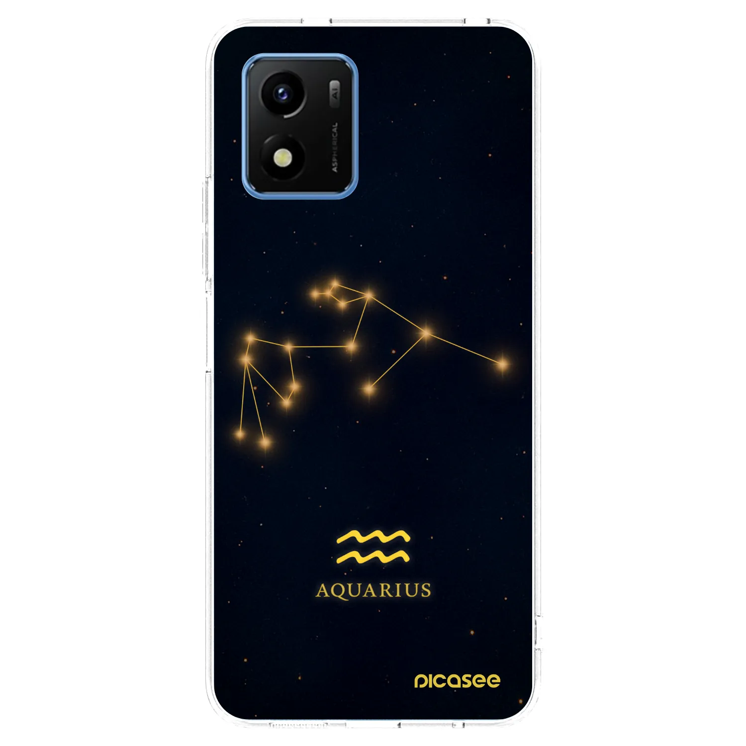 Picasee silikonový průhledný obal pro Vivo Y01 - AQUARIUS