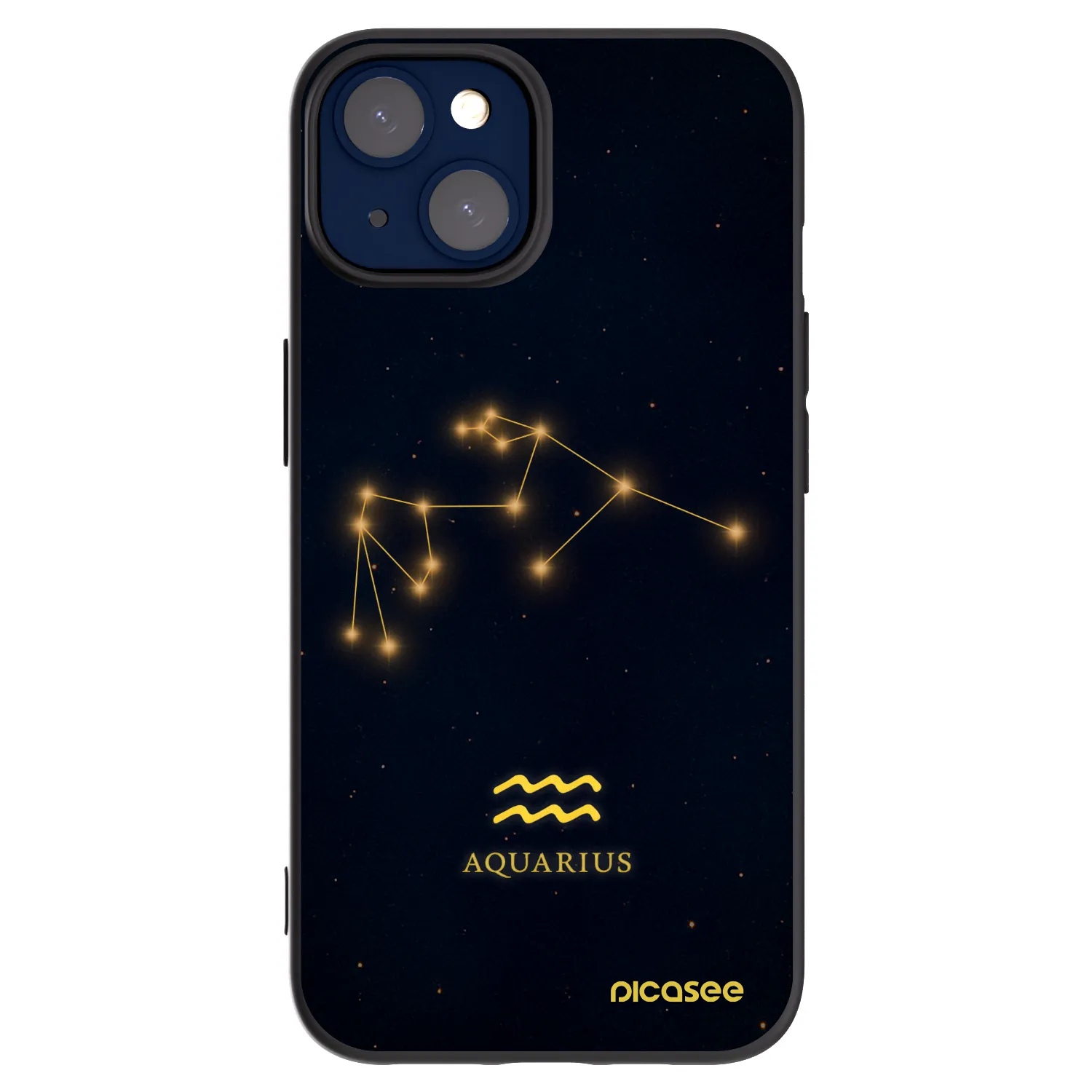 Picasee silikonový černý obal pro Apple iPhone 14 - AQUARIUS