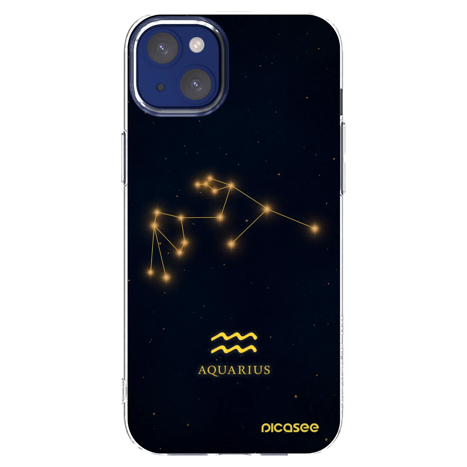 Picasee silikonový průhledný obal pro Apple iPhone 14 Plus - AQUARIUS