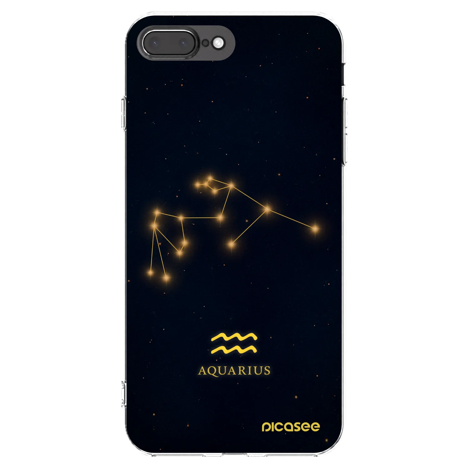 Picasee silikonový průhledný obal pro Apple iPhone 8 Plus - AQUARIUS