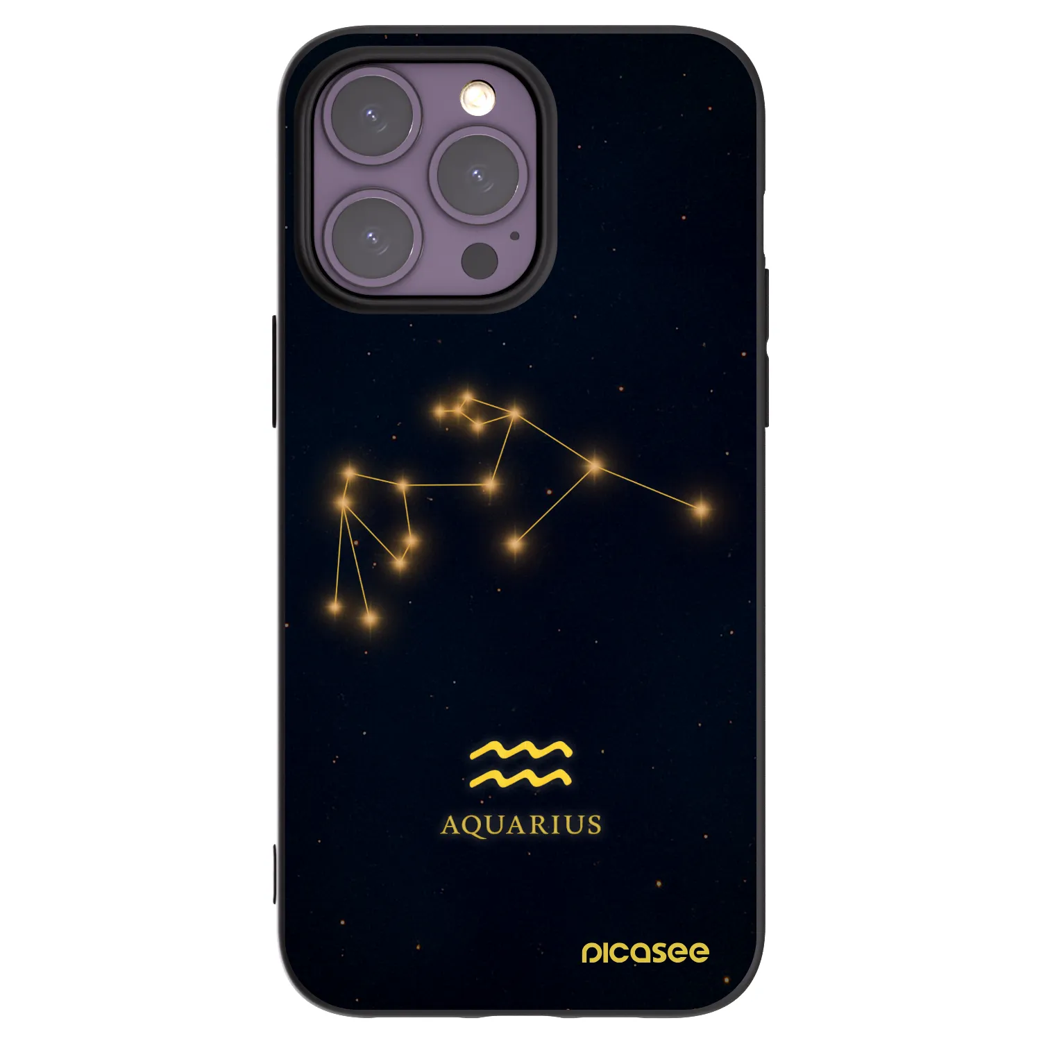 Picasee silikonový černý obal pro Apple iPhone 14 Pro Max - AQUARIUS