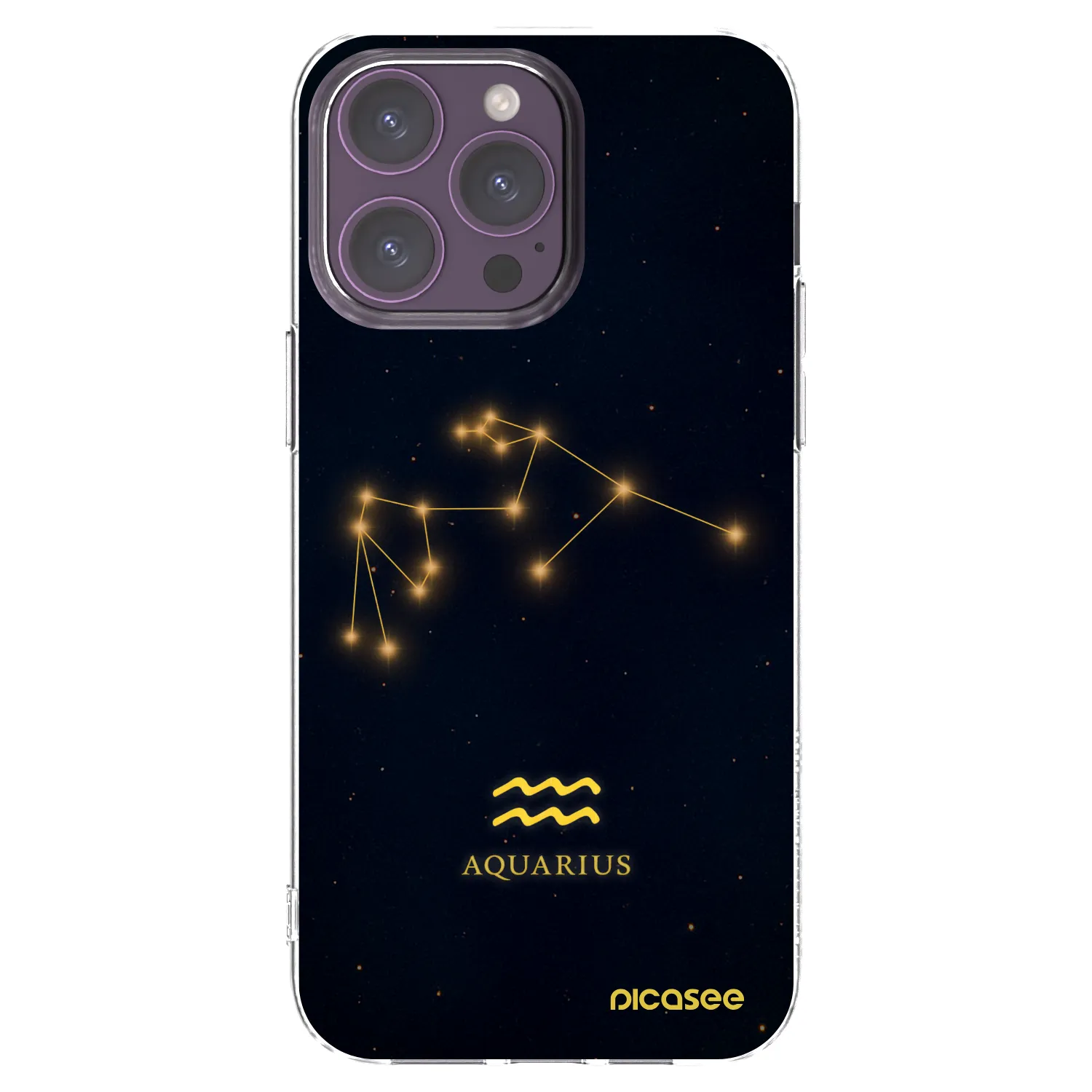 Picasee silikonový průhledný obal pro Apple iPhone 14 Pro Max - AQUARIUS
