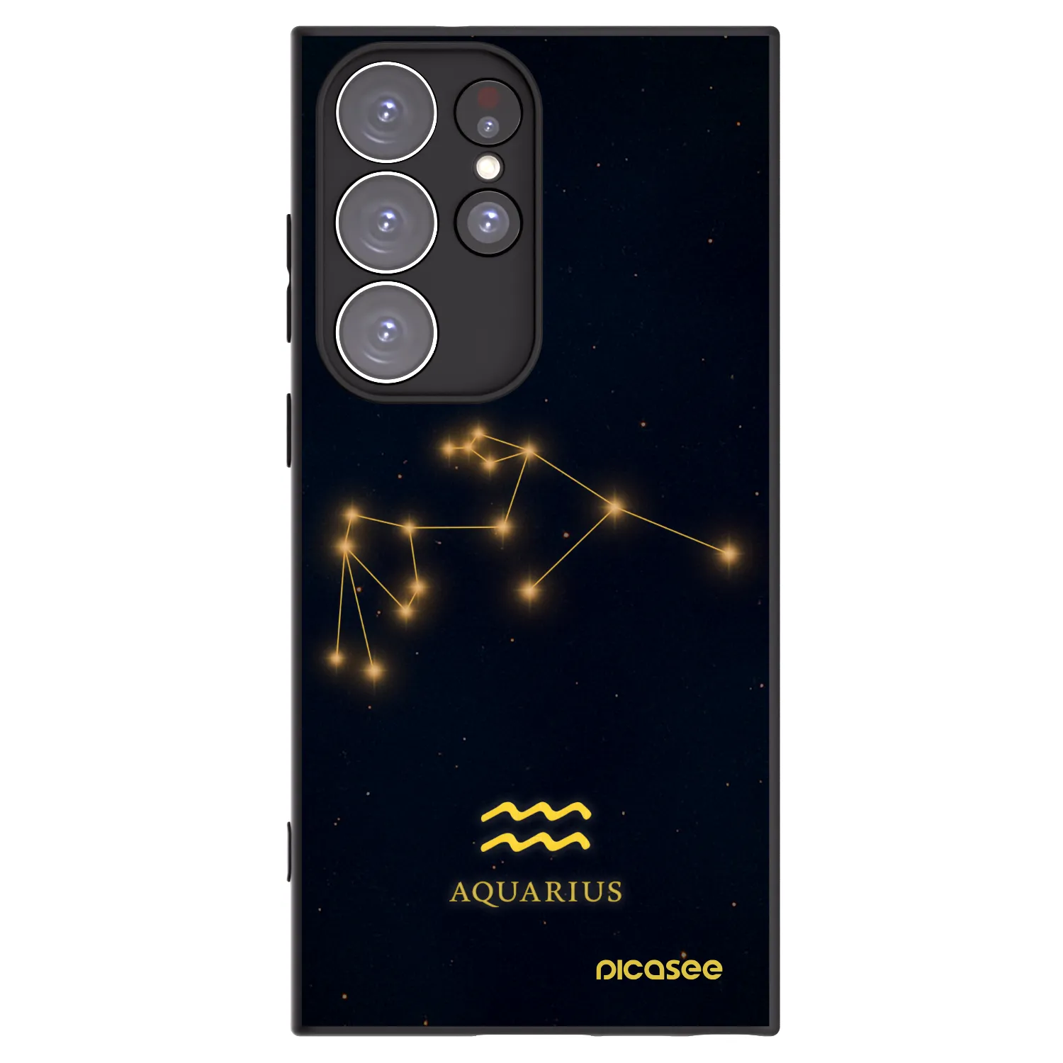 Picasee silikonový černý obal pro Samsung Galaxy S23 Ultra 5G - AQUARIUS