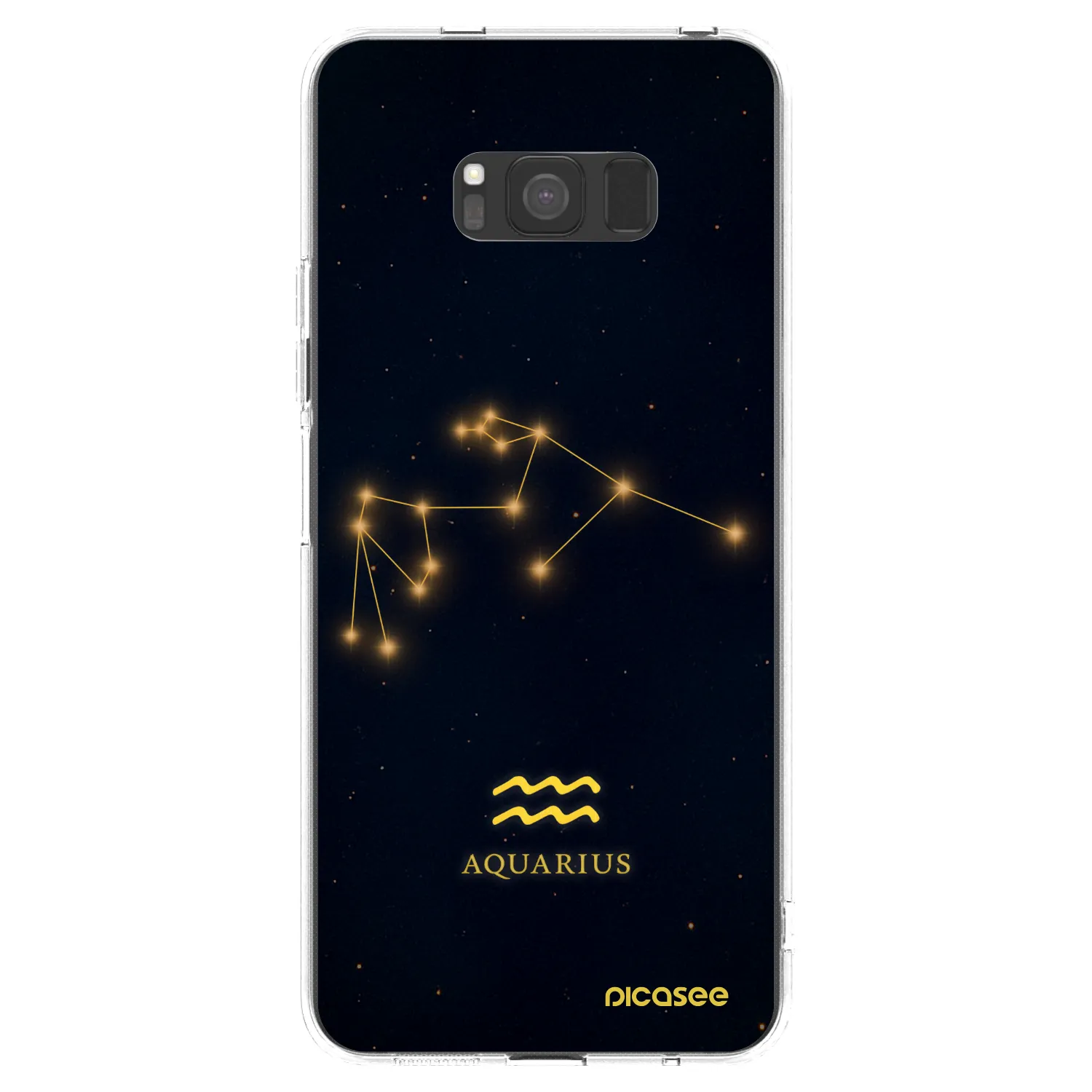 Picasee silikonový průhledný obal pro Samsung Galaxy S8 G950F - AQUARIUS