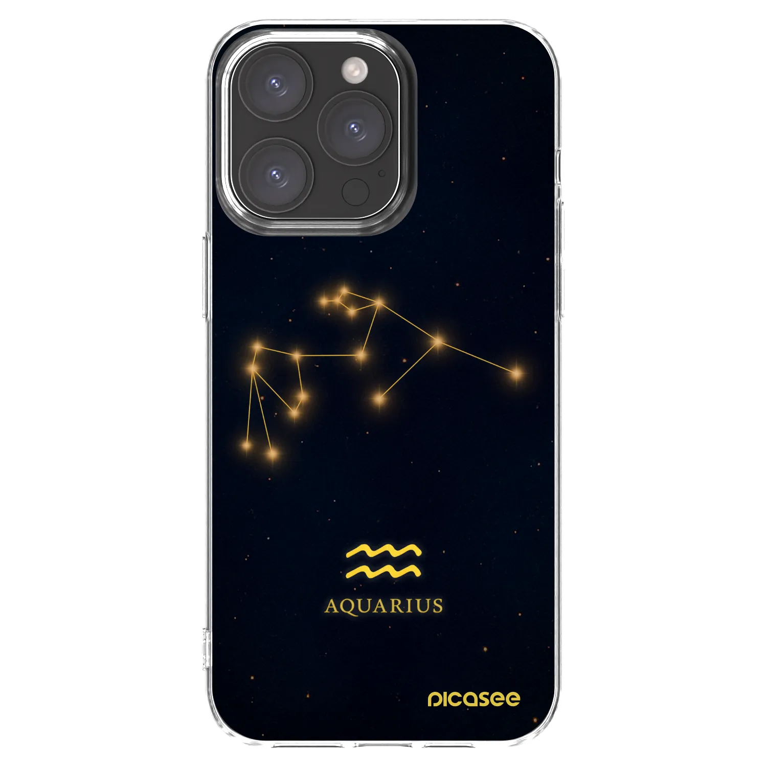 Picasee silikonový průhledný obal pro Apple iPhone 15 Pro Max - AQUARIUS