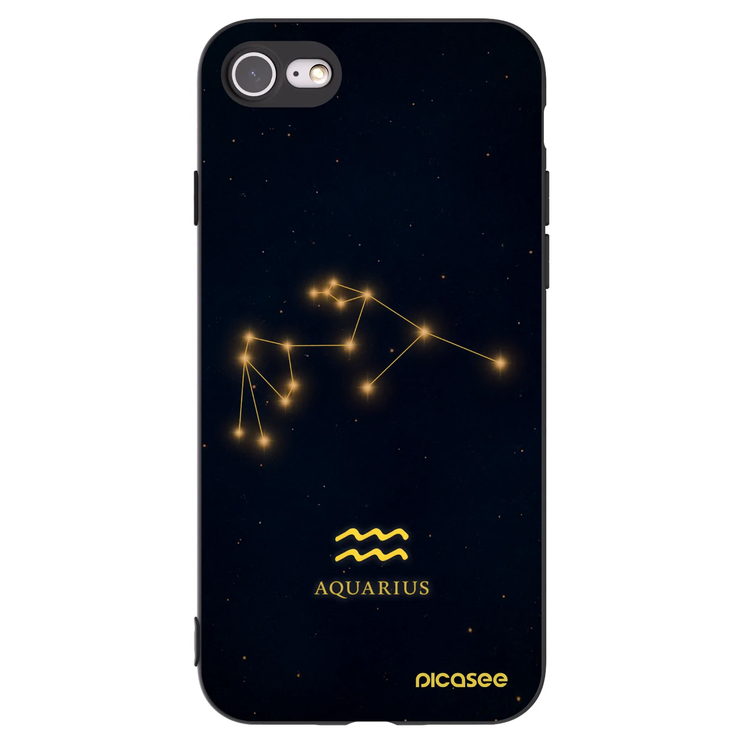 Picasee silikonový černý obal pro Apple iPhone 7 - AQUARIUS