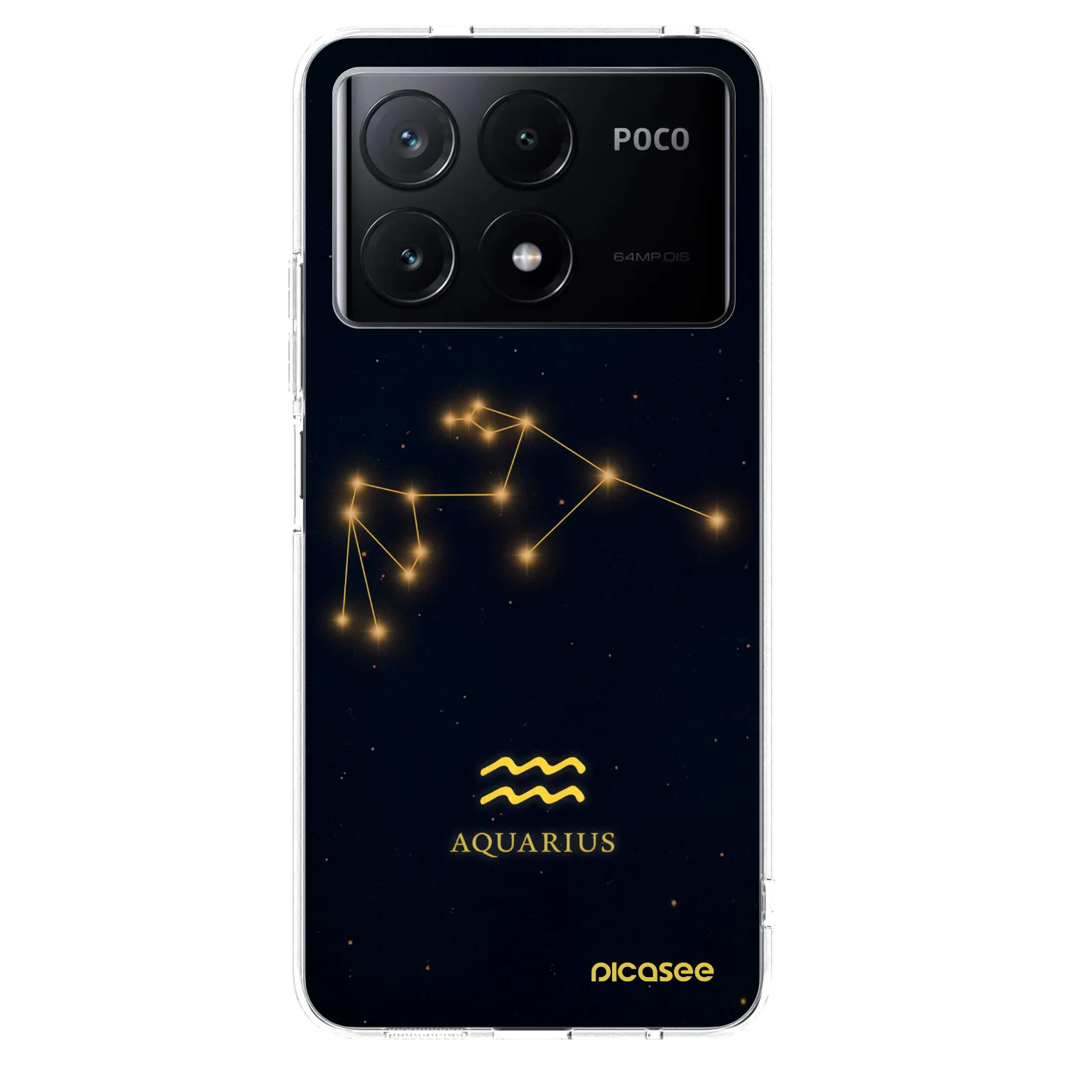 Picasee silikonový průhledný obal pro Xiaomi Poco X6 Pro - AQUARIUS