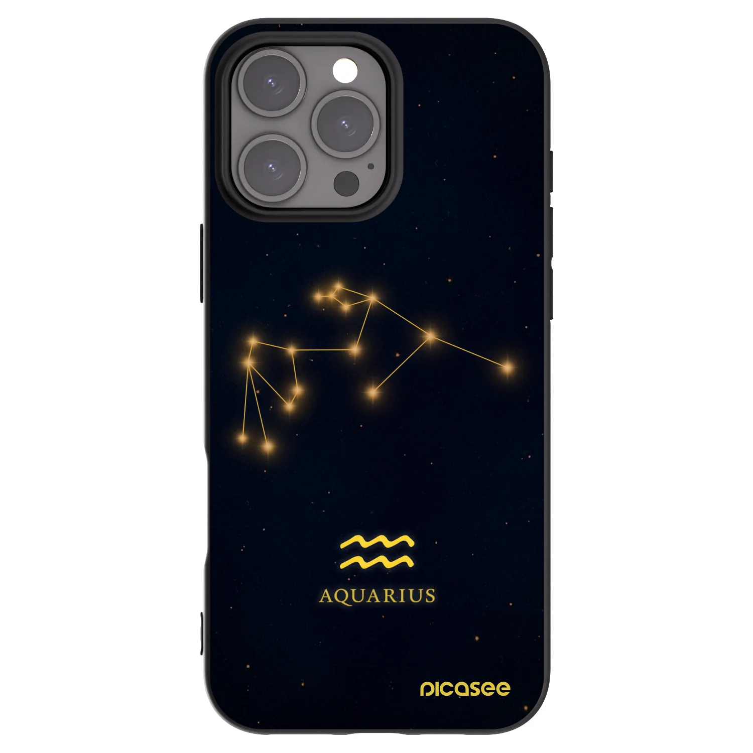 Picasee silikonový černý obal pro Apple iPhone 16 Pro Max - AQUARIUS