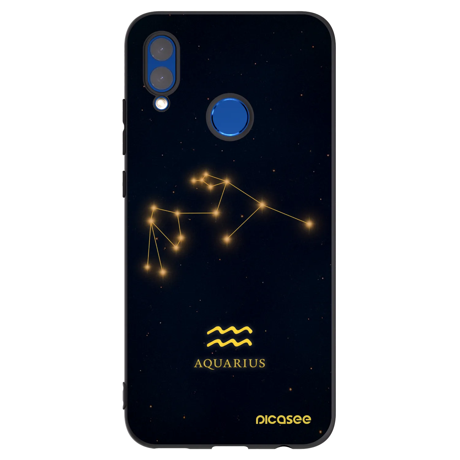 Picasee silikonový černý obal pro Huawei P Smart 2019 - AQUARIUS