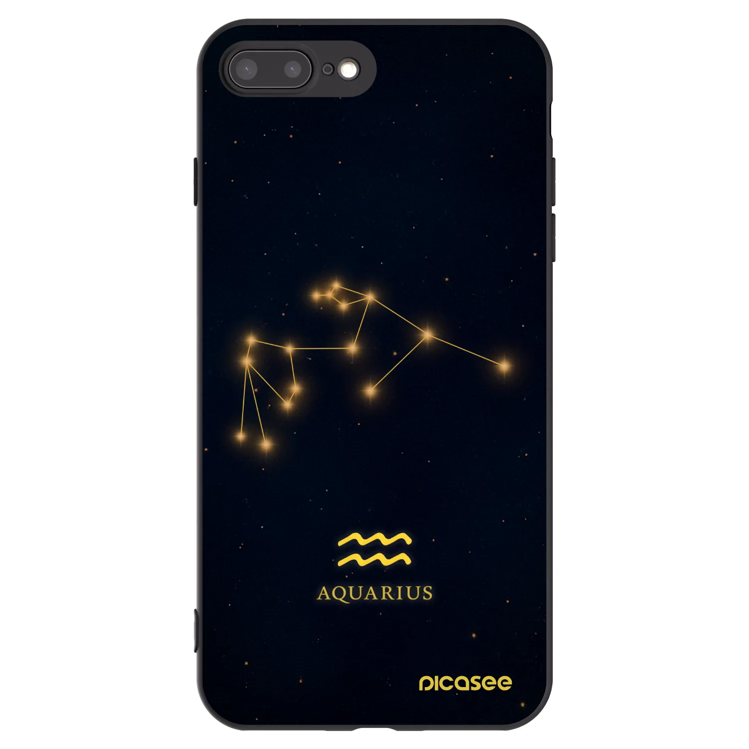 Picasee silikonový černý obal pro Apple iPhone 7 Plus - AQUARIUS