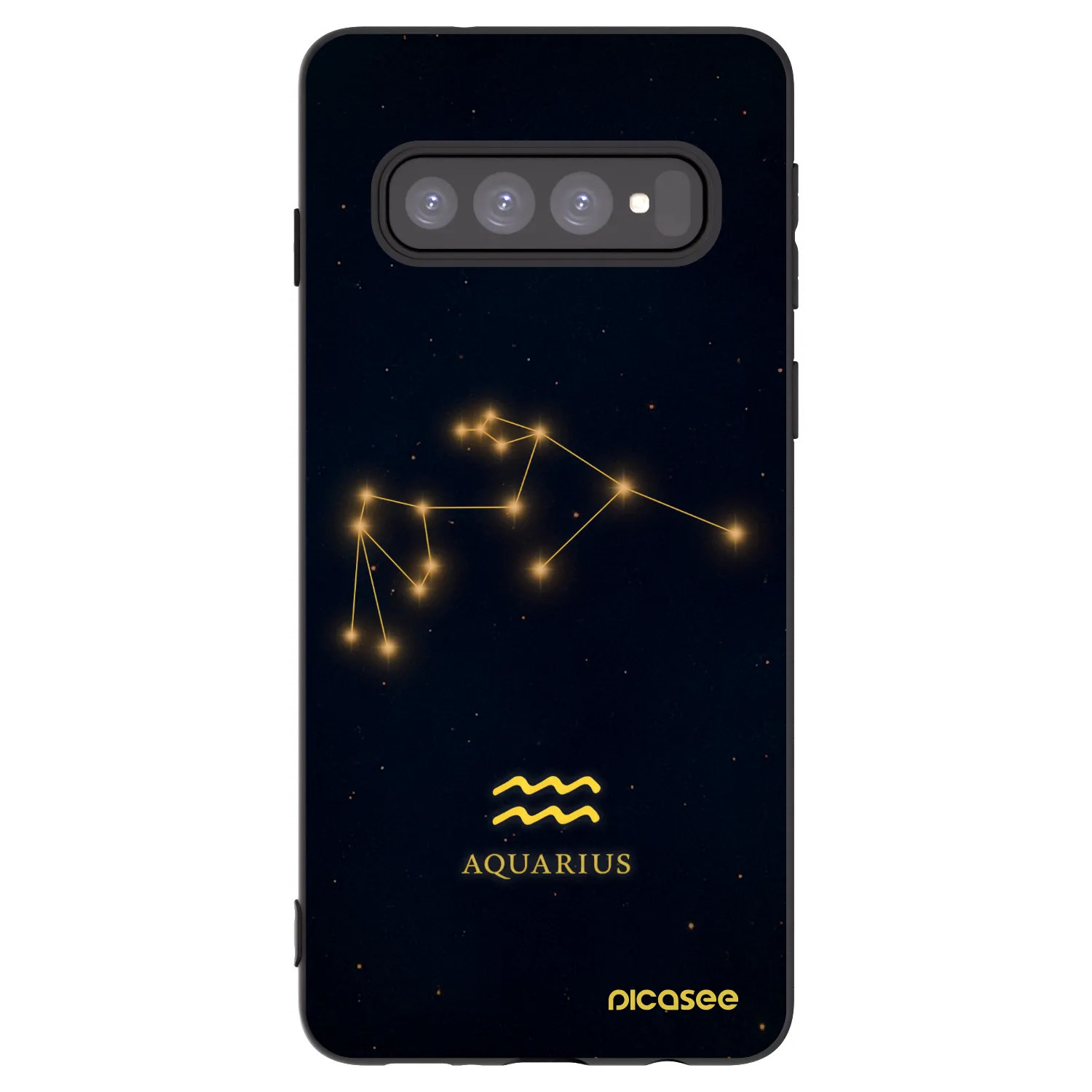 Picasee silikonový černý obal pro Samsung Galaxy S10 G973 - AQUARIUS