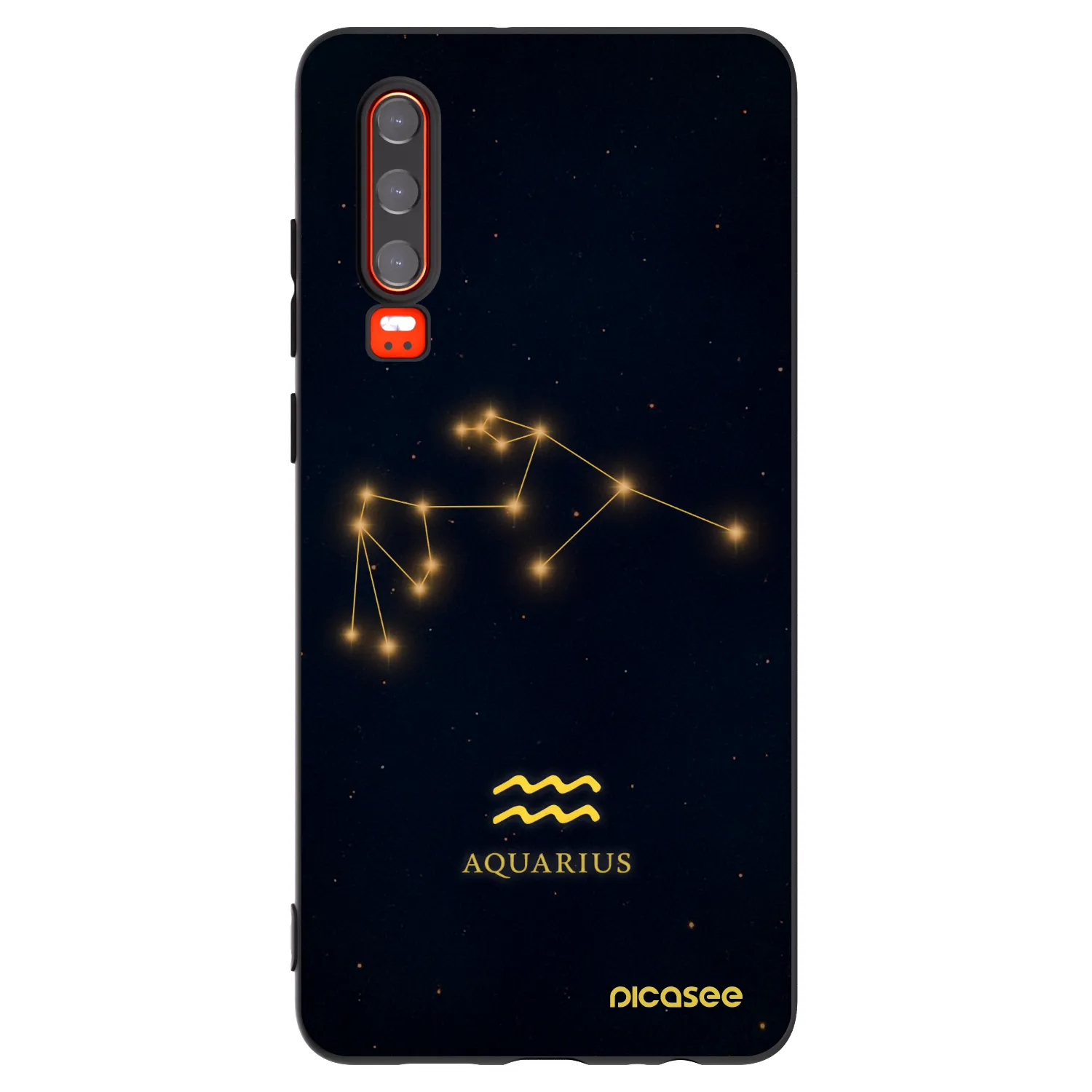 Picasee silikonový černý obal pro Huawei P30 - AQUARIUS