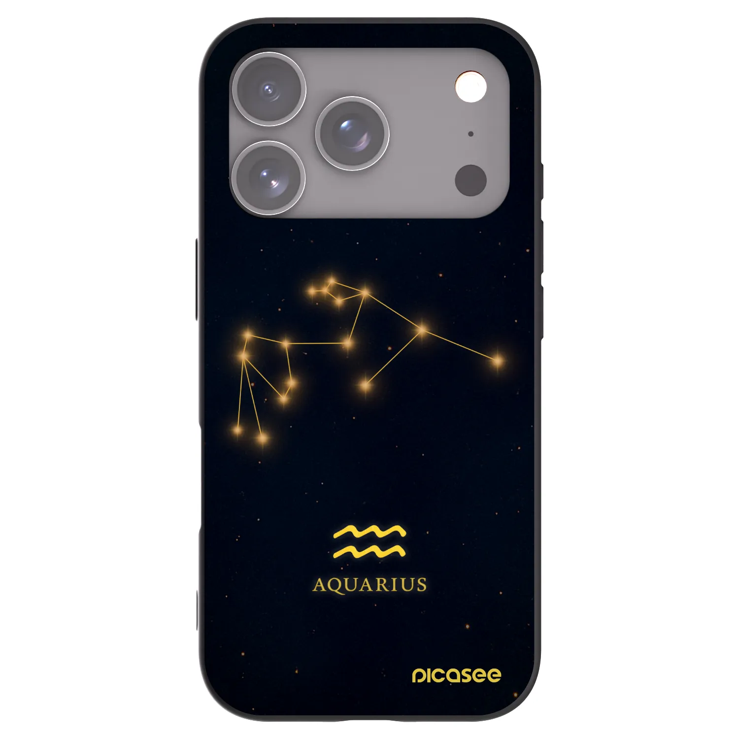 Picasee silikonový černý obal pro Apple iPhone 17 Pro - AQUARIUS