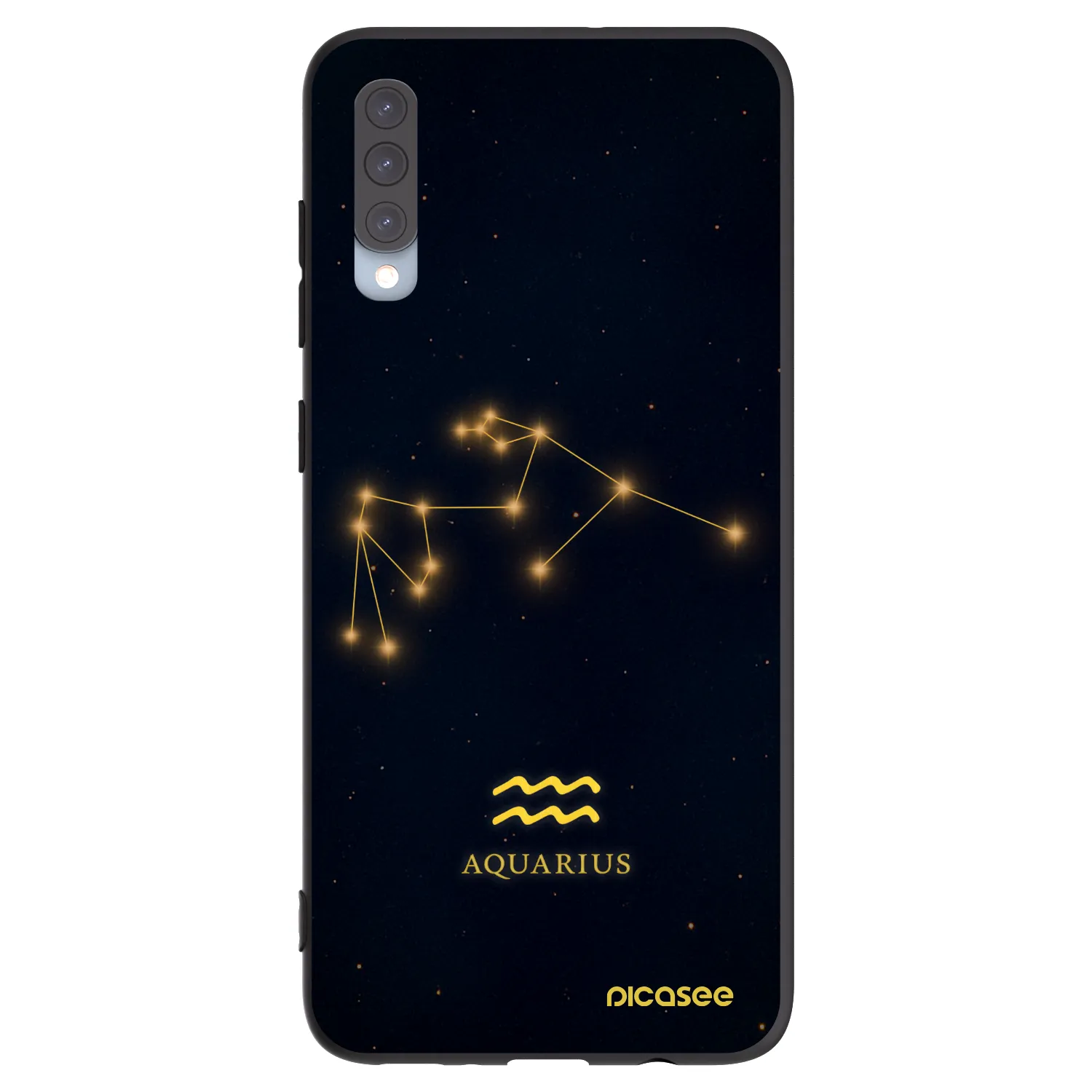 Picasee silikonový černý obal pro Samsung Galaxy A70 A705F - AQUARIUS