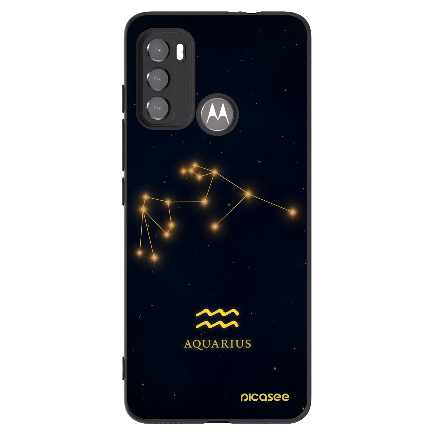 Picasee silikonový černý obal pro Motorola Edge 60 5G - AQUARIUS