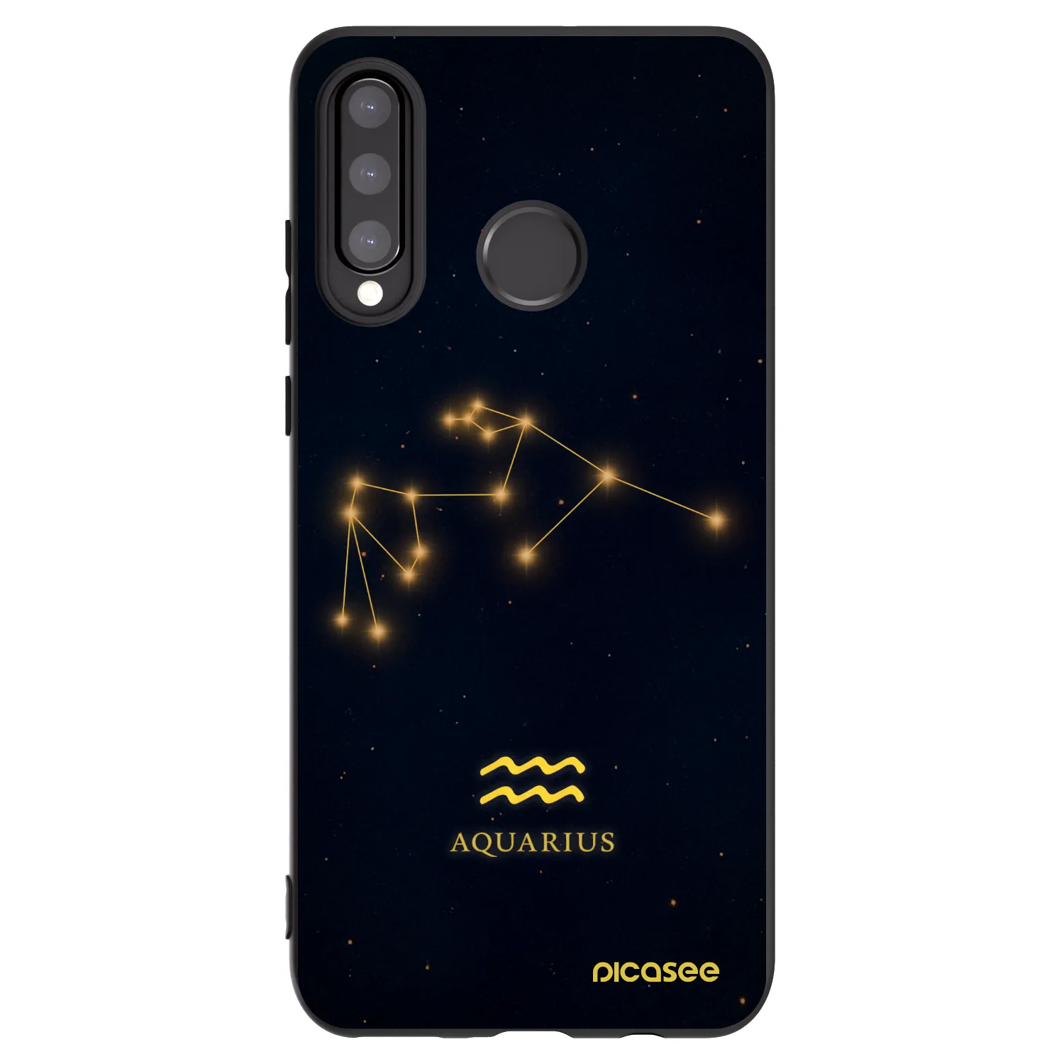 Picasee silikonový černý obal pro Huawei P30 Lite - AQUARIUS