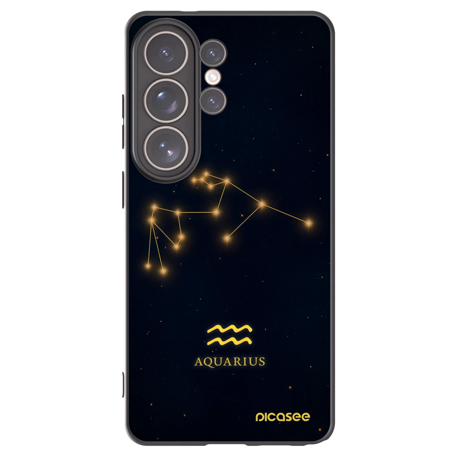 Picasee silikonový černý obal pro Samsung Galaxy S26 Ultra - AQUARIUS