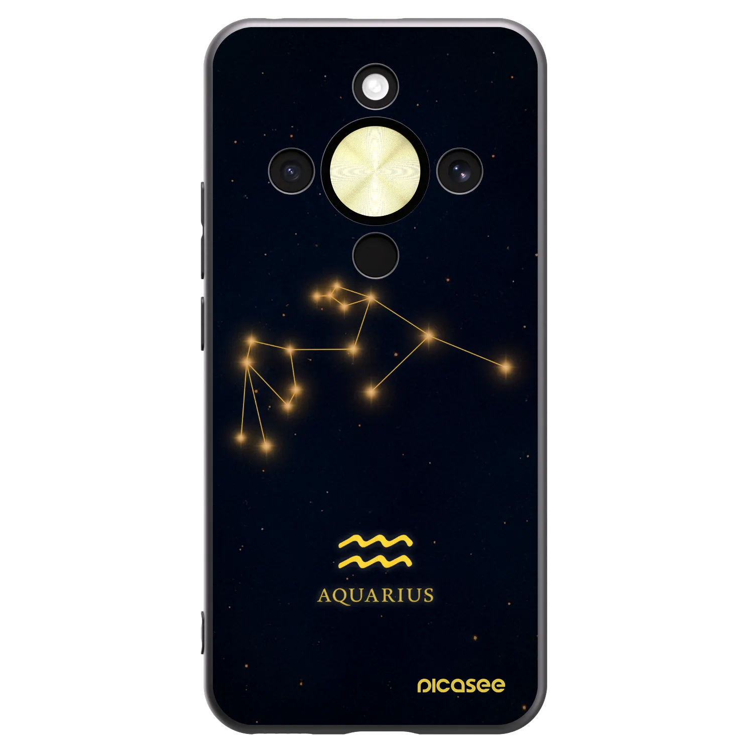 Picasee silikonový černý obal pro Honor Magic8 Lite 5G - AQUARIUS