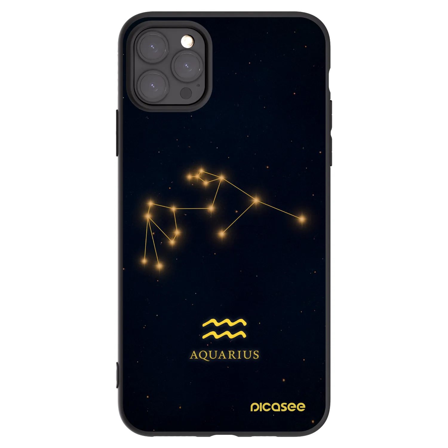 Picasee silikonový černý obal pro Apple iPhone 11 Pro Max - AQUARIUS