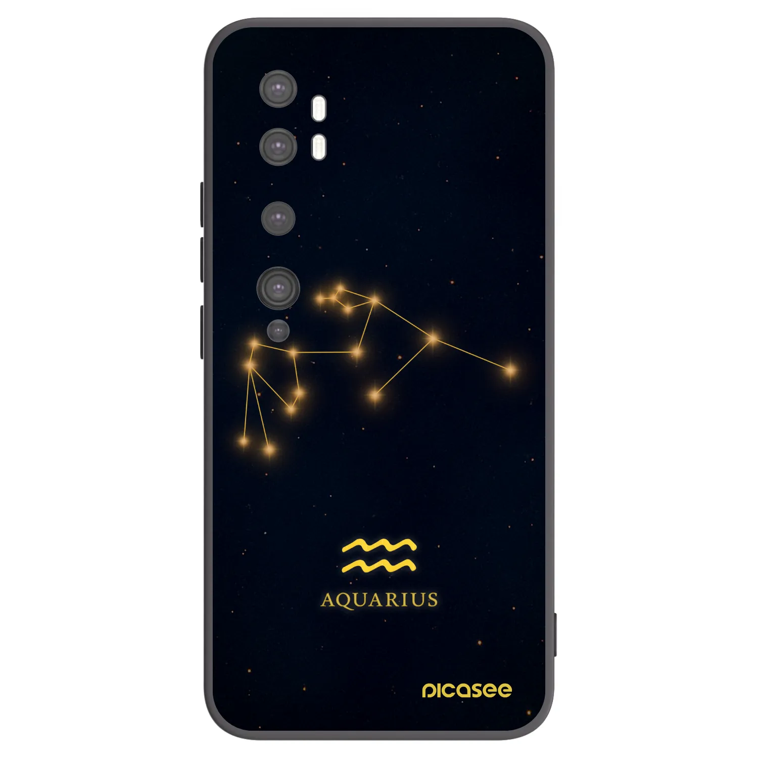 Picasee silikonový černý obal pro Xiaomi Mi Note 10 (Pro) - AQUARIUS