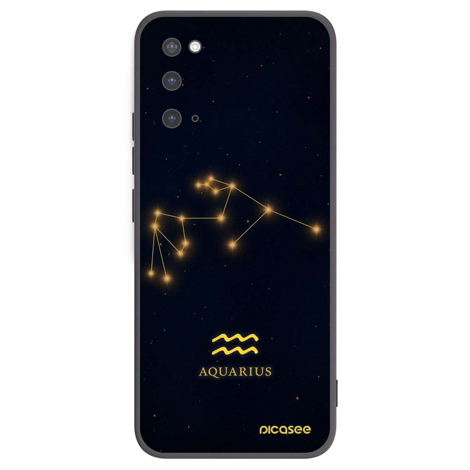 Picasee silikonový černý obal pro Samsung Galaxy S20 G980F - AQUARIUS
