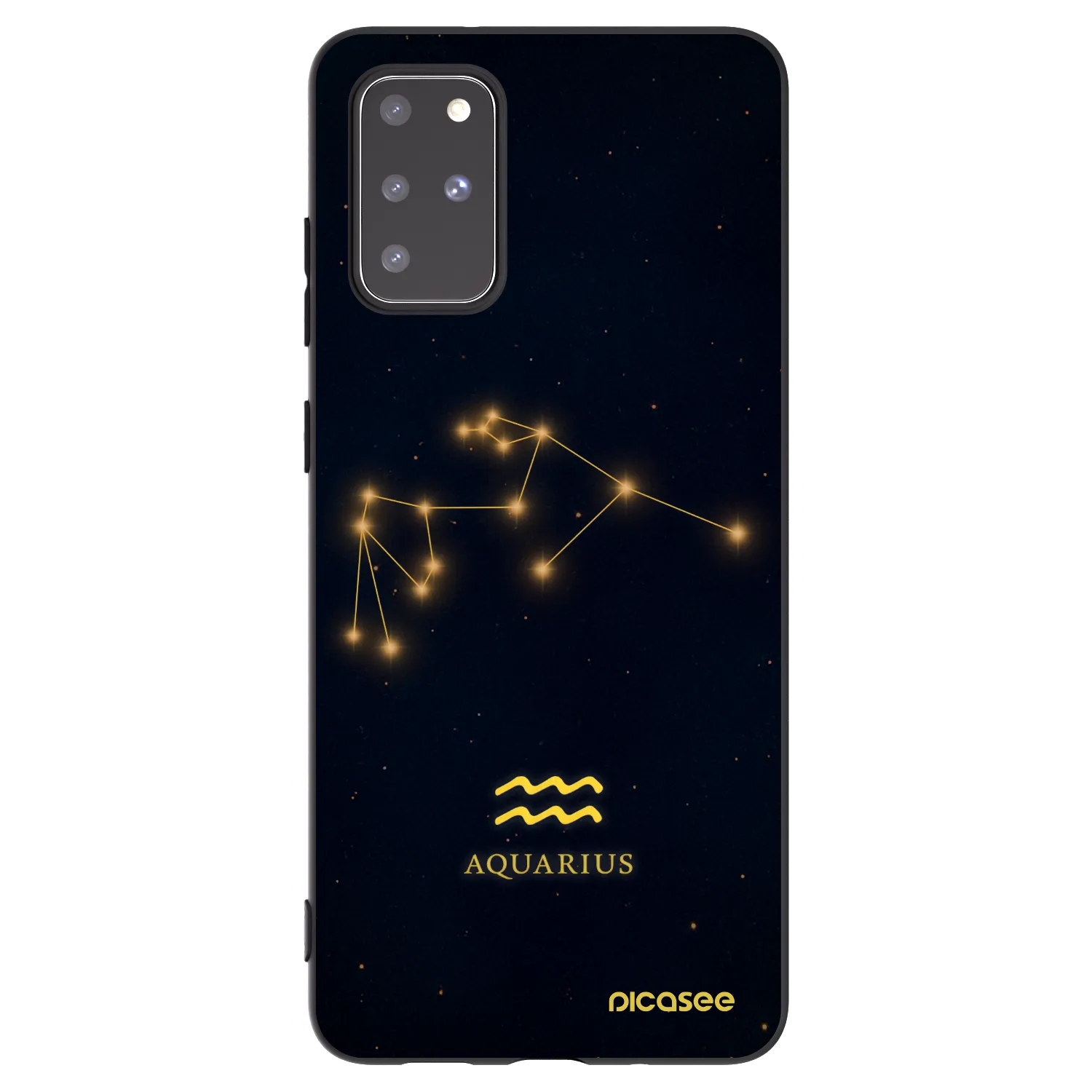 Picasee silikonový černý obal pro Samsung Galaxy S20+ G985F - AQUARIUS