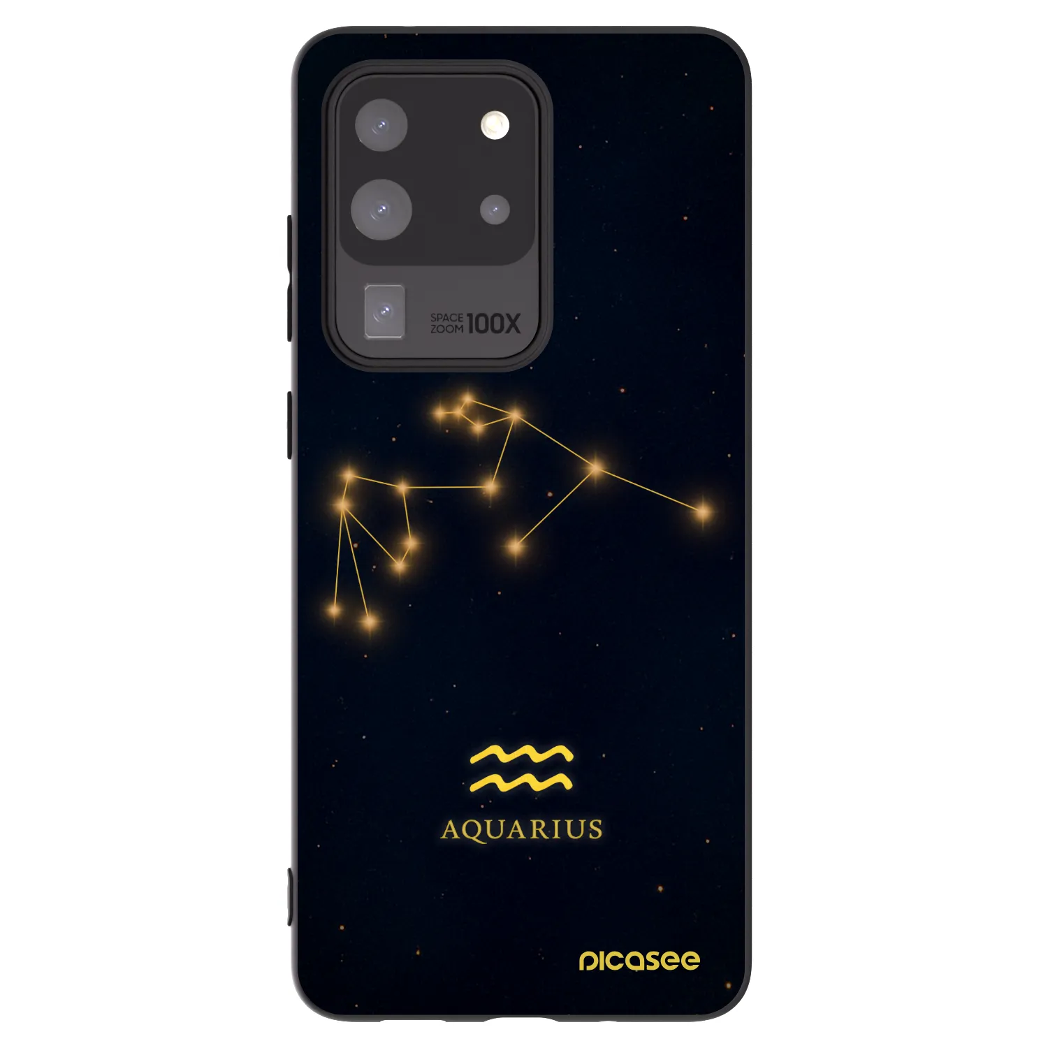 Picasee silikonový černý obal pro Samsung Galaxy S20 Ultra 5G G988F - AQUARIUS