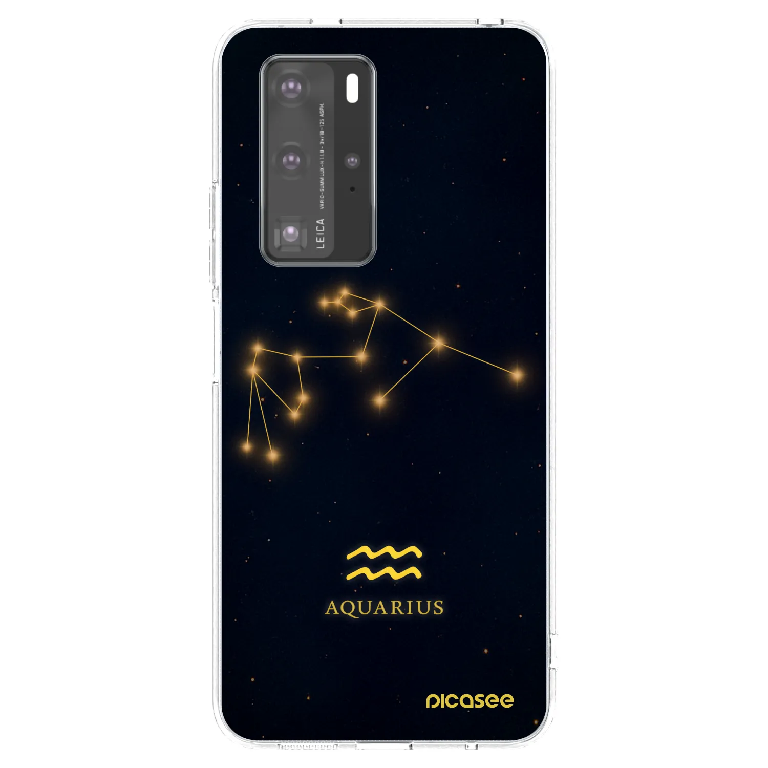 Picasee silikonový průhledný obal pro Huawei P40 Pro - AQUARIUS