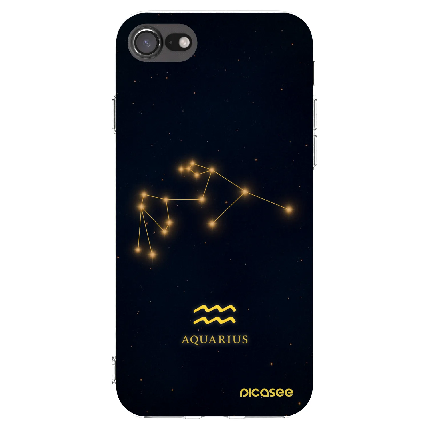 Picasee silikonový průhledný obal pro Apple iPhone SE 2020 - AQUARIUS