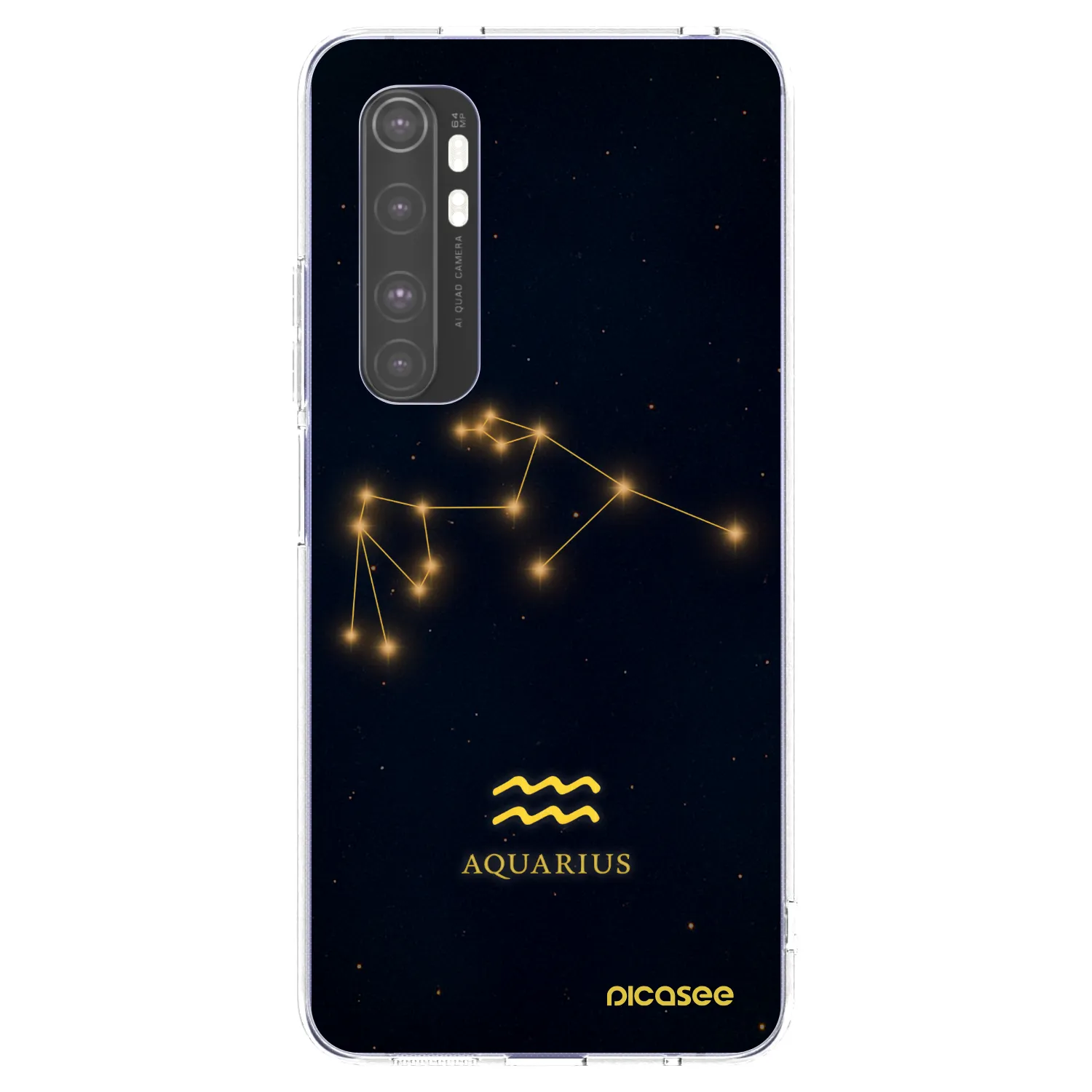 Picasee silikonový průhledný obal pro Xiaomi Mi Note 10 Lite - AQUARIUS