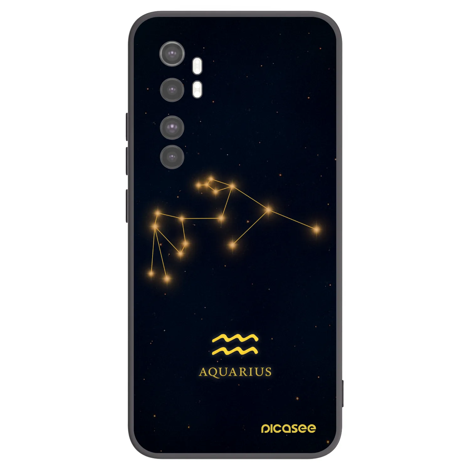 Picasee silikonový černý obal pro Xiaomi Mi Note 10 Lite - AQUARIUS