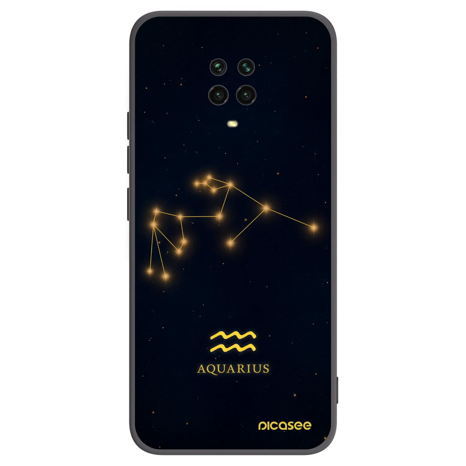 Picasee silikonový černý obal pro Xiaomi Redmi Note 9S - AQUARIUS