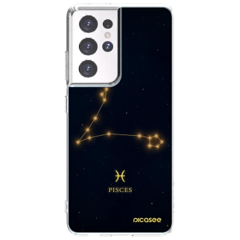 Picasee silikonový průhledný obal pro Samsung Galaxy S21 Ultra 5G G998B - PISCES