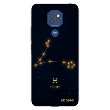Picasee silikonový průhledný obal pro Motorola Moto G9 Play - PISCES