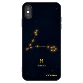 Picasee silikonový černý obal pro Apple iPhone XS Max - PISCES
