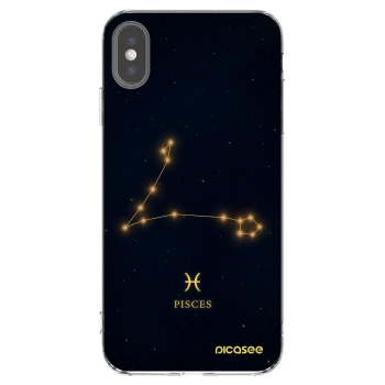Picasee silikonový průhledný obal pro Apple iPhone XS Max - PISCES